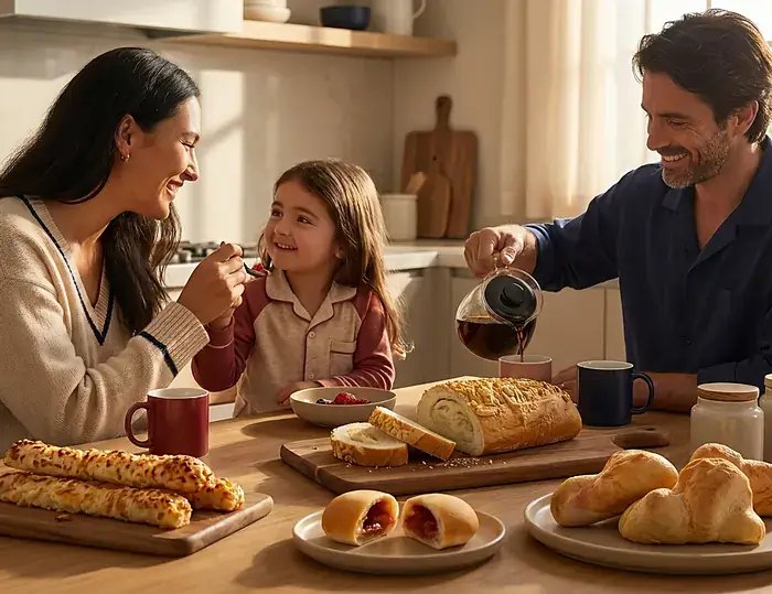 b2b-retail-pandebono-breakfast Pandebono with coffee at breakfast